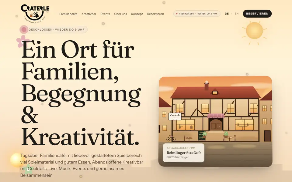 Startseite von craterle.de am Rechner